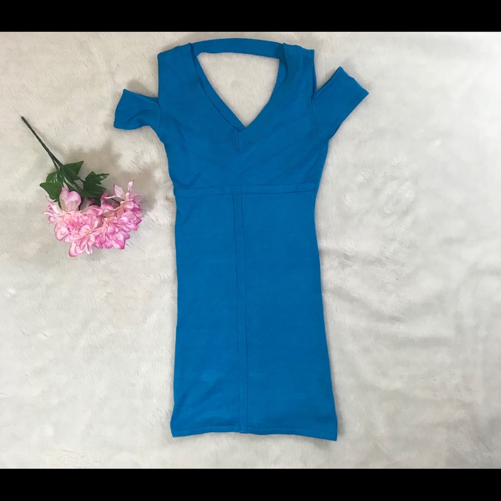 Blue bandage dress